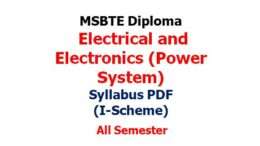 electrical and electronics power system Syllabus