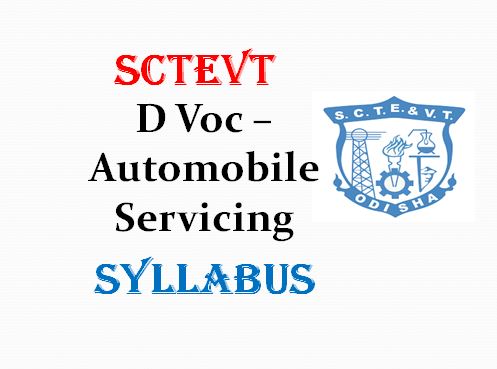 SCTEVT D Voc Automobile Servicing Syllabus