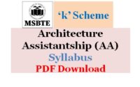 MSBTE Architecture Assistantship Syllabus