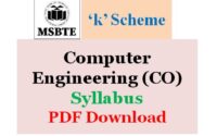 MSBTE Computer Engineering Syllabus
