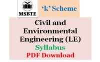 MSBTE Civil and Environmental Engineering Syllabus