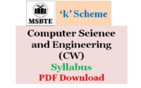 MSBTE Computer Science and Engineering Syllabus