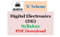 MSBTE Digital Electronics (DE) Syllabus