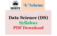 MSBTE Data Science Syllabus K Scheme