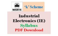 MSBTE Industrial Electronics (IE) Syllabus K Scheme