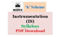 MSBTE Instrumentation Syllabus K Scheme