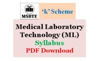 MSBTE Medical Laboratory Technology Syllabus K Scheme