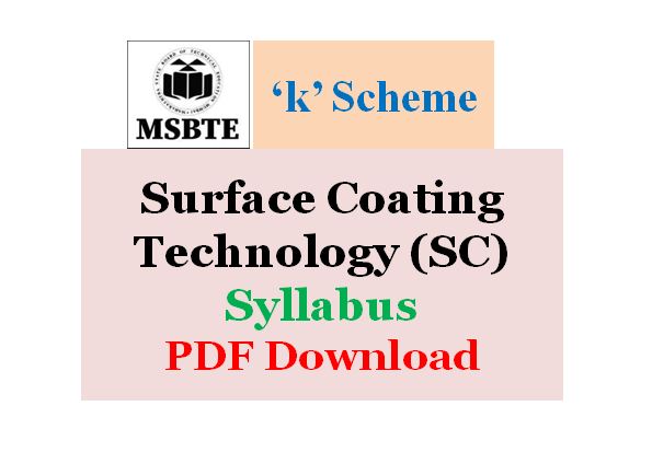 MSBTE Surface Coating Technology Syllabus K Scheme