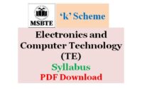 MSBTE Electronics and Computer Technology Syllabus K Scheme